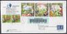 #SGP13CO02 - Singapore City Garden Stamps 4v on Cover Registered Letter to Bangladesh.   9.99 US$ - Click here to view the large size image.
