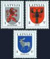 #LVA200710 - Latvia 2007 Coats-Of-Arms of Regions and Towns 3v Stamps MNH   0.59 US$ - Click here to view the large size image.