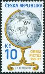#CZE200815 - Czech Republic 2008 J.A. Komensky's Work : Globe Inscribed With the Alphabet and Depicting Animals 1v Stamps MNH   0.74 US$ - Click here to view the large size image.