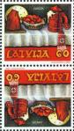 #LVA200510T - Latvia Europa Gastronomy Pair Stamps MNH   2.49 US$ - Click here to view the large size image.