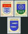 #LTU200703 - Lithuania 2007 Coats of Arms 3v Stamps MNH   2.49 US$ - Click here to view the large size image.