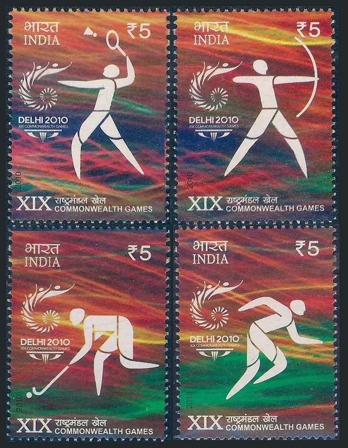 India 2010 Delhi Commonwealth Games 4v Stamps MNH - Sports