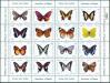 #NPL200905 - Nepal 2009 Butterflies Sheet (16v Stamps) MNH Butterfly Insects   4.99 US$