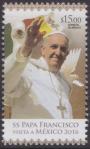 #MEX201605 - Pope Francis Visits Mexico 1v MNH 2016   1.10 US$ - Click here to view the large size image.