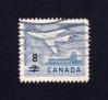 #CAN196403 - Canada 1964 Airliner & Ottawa Airport 1v Surcharged Stamps Used   0.29 US$ - Click here to view the large size image.